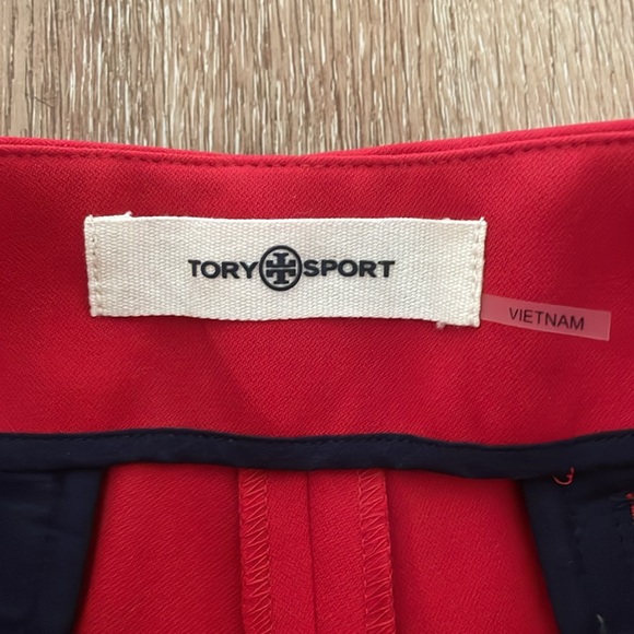 Women’s Tory Burch Sport Tech Twill Ruffle Golf Skort Red size Small - Picture 2 of 5